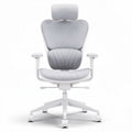 Chaise de bureau ergonomique en tissu gris avec accoudoirs réglables 45 x 60 x 120cm