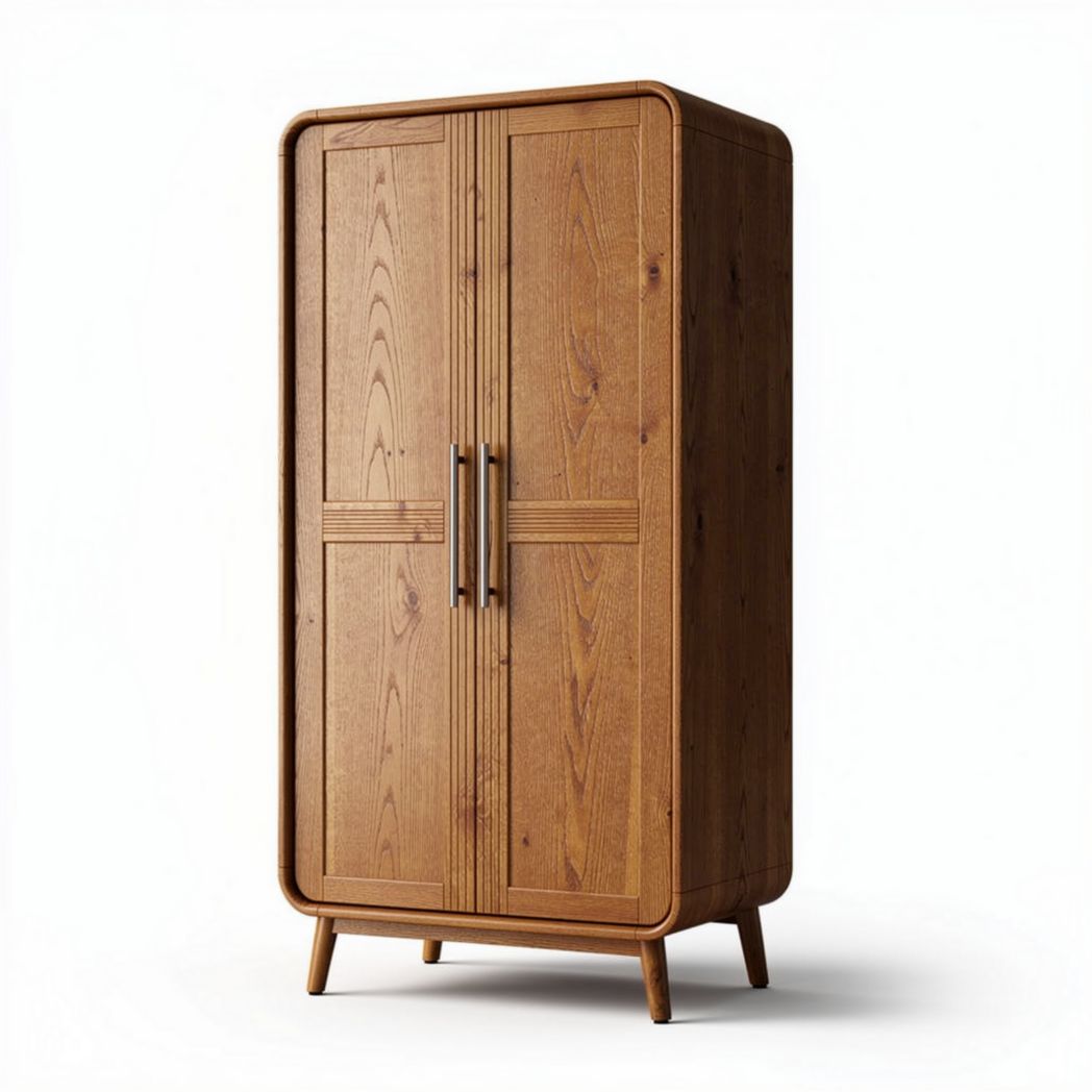 Armoire en bois de chêne 80 x 45 x 180cm pour rangement pratique