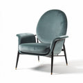 Fauteuil confortable en velours vert dans un design moderne 75 x 75 x 90cm